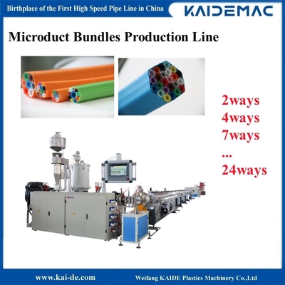 Línea de producción de paquetes de microductos de tubos de núcleo de silicio HDPE 7 - 16 mm 2 vías 4 vías a 24 vías