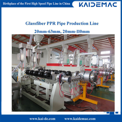 Máquina de extrusión de tuberías de fibra de vidrio de alta velocidad PPR GF PPR 20-110 mm