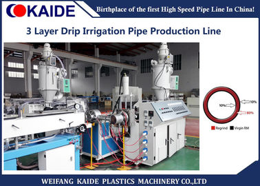 Máquina plástica de la protuberancia del tubo, máquina del tubo de la irrigación por goteo con el material reciclado